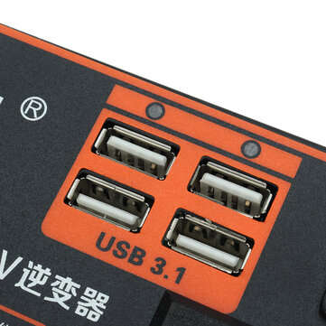 1500W Peak Power Car Inverter 12V 24V DC to 220V AC 4USB  Converter