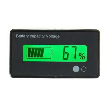Geekcreit 12V/24V/36V/48V 8-70V LCD Acid Lead Lithium Battery Capacity Indicator Digital Voltmeter