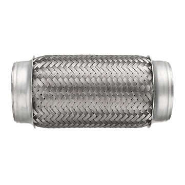 3 X 8 Inch 76 X 203mm Weld On Exhaust Muffler Flex Pipe Stainless Steel Double Braid