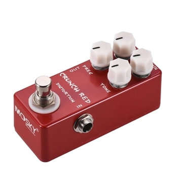 MOSKY CRUNCH RED Distortion Guitar Effects Pedal Full Metal Shell True Bypass