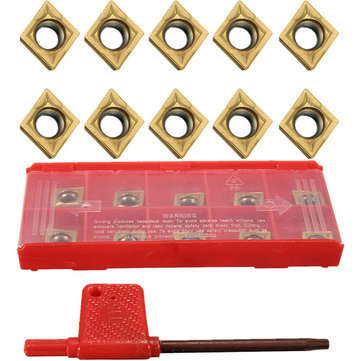 10Pcs CCMT09T304 CCMT32.5 Carbide Inserts for Lathe SCLCR Turning Tool