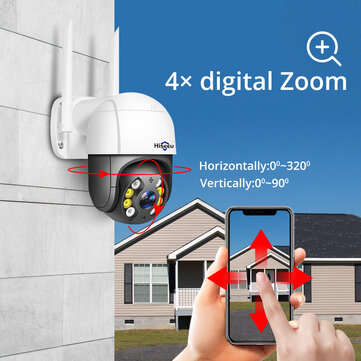 Hiseeu 1080P Speed Dome WIFI Camera 2MP Outdoor Wireless PTZ IP Camera Cloud-SD Slot ONVIF 2-Way Aud