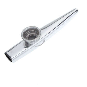 Orff Alloy Metal Kazoo Flute Diaphragm Mouth Flute Harmonica (COLOR: SILVER)