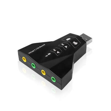 USB Sound Card 7.1 Channel 3D Audio Sound Card Mic Adapter for 3.5mm Jack Stereo Headset for Mac OS