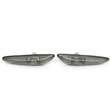 Pair Smoke Lens Side Marker Lights Cover Turn Signal Lamp Shell for BMW E46 E60 E61 X3 E83