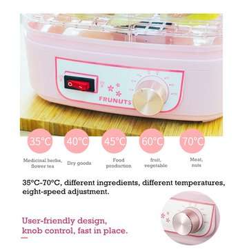 220V Household Electric Food Dryer Vegetable Meat Fruit Dehydrator Drying Machine