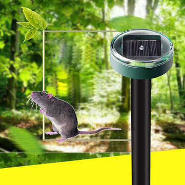 2pcs Solar Mole Repellent Ultrasonic Outdoor Powered Sonic Gopher Mole Snake Mouse Pest Anti Repelle