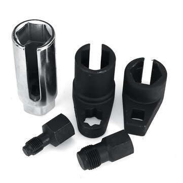 5PCS Universal 7/8" / 22mm Oxygen Sensor Repair Tool Set Disassemble Socket Thread Chasers Wrench Ma
