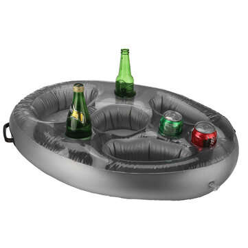 Floating Drink Holder Swimming Pool Table Tray 8 Holes Reusable Inflatable Coasters Ou... (TYPE: #2)