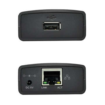 Wavlink Ethernet to USB 2.0 Network LRP Print Server USB Hub 100Mbps Printers Power Adapter Share a