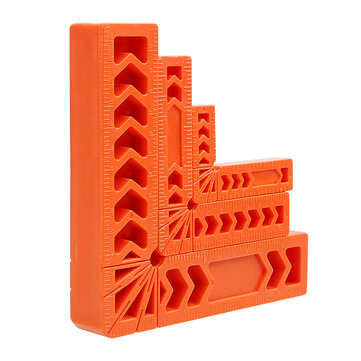 Drillpro 12Pcs 90 Degree Right Angle Auxiliary Locator 3/4/6 Inch Woodworking Tools Plastic Clamp Sq