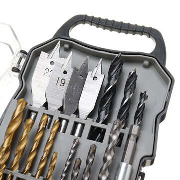 31Pcs Titanium Coated Hole Saw Cutting Set 1/4 Inch Hex Shank Magnetic Connecting Rod Screwdriver Bi