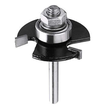 Drillpro 3Pcs 3 Teeth T-shape Tongue & Grooves Router Bit & 45 Degree Lock Miter Router Bit 1/4 Inch