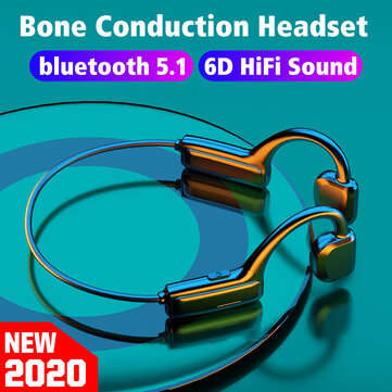 New 2020 Painless Bone Conduction Earphone bluetooth 5.1 Headset Sweatproof Open-Ear Headphones with