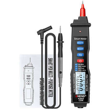 ANENG A3003 Digital Pen Multimeter Professional 4000 Counts Smart Meter with NCV A... (COLOR: BLACK)