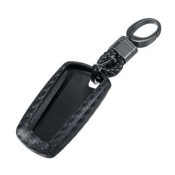 Carbon Silicone Remote Smart Key Fob Cover w/ Keychain For BMW 1/3/5/7/Series X3