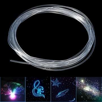 5M Side Glow Optic Fiber Car Light Opitcal Cable Ceiling Lighting Decor 1.5-5mm (SIZE: 4MM)