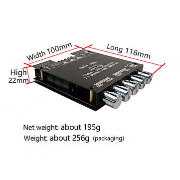 ZK-TB21 TPA3116D2 bluetooth 5.0 Subwoofer Amplifier Board 50WX2+100W 2.1 Channel Power Audio Stereo