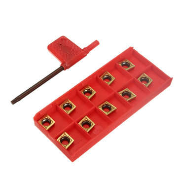 10Pcs CCMT09T304 CCMT32.5 Carbide Inserts for Lathe SCLCR Turning Tool