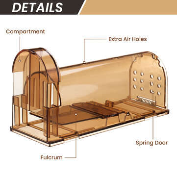 2PCS Godmorn plastic trap cages each set of 2 brushed neutral boxes