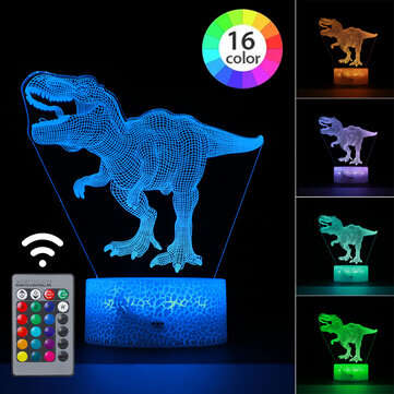 3D Dinosaur Night Light 16 Million Light Colors Toys Remote Control+Smart Touch Dimmable Christmas T