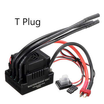 120A Brushless ESC T/XT60 Plug with 5.8V/3A SBEC 2-4S for 1/8 RC Car Parts (NO.: 1)