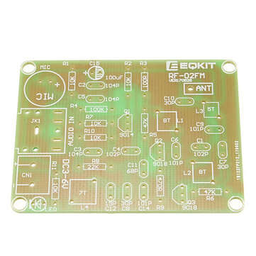 EQKIT FM Transmitter Kit RF-02 Wireless Microphone Parts MP3 Repeater Micro Transmitter With Anten