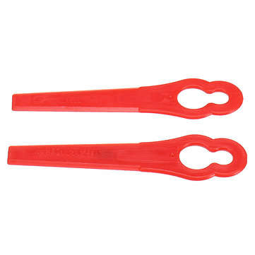 100Pcs Red Plastic Blades For Grass Trimmer Strimmer Lawnmower