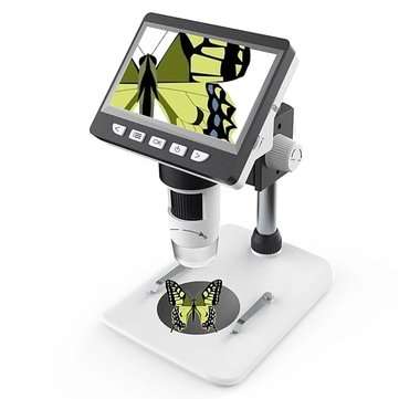 MUSTOOL G700 4.3 Inches HD 1080P Portable Desktop LCD Digital Microscope Support 10 Languages 8 Adju