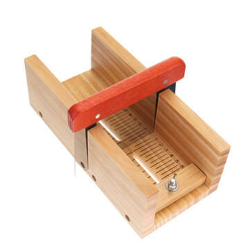 Soap Loaf Making Cutting Molds Kit with Silicone Mold Wooden Cutter Mold Stainless Steel Cutters Sli