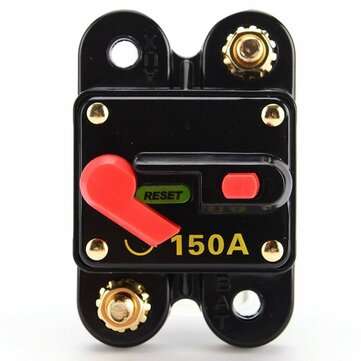 Car Switch Manual Reset Fuse holder Circuit Breaker 12V 100/150/200A Switch for C... (CURRENT: 150A)