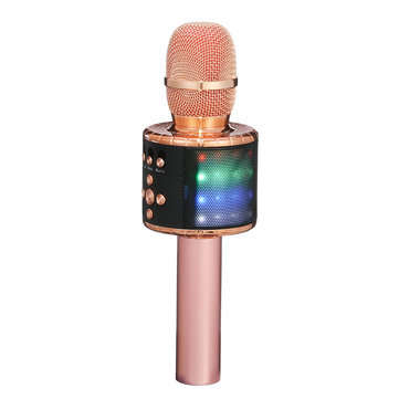 bluetooth Wireless Karaoke Microphone Handheld Microphone with Dynamic Light for Children and Adults