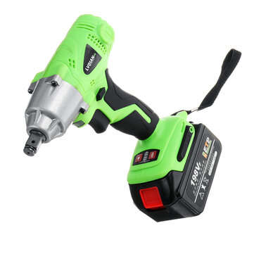 198vf Electric Wrench 550N Li-ion Battery Cordless Power Wrench Driver With Charger
