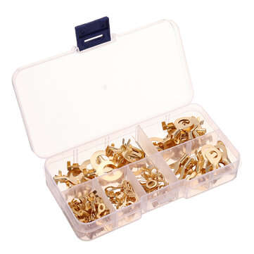 150pcs Ring Type Gold Terminals Golden Brass Non-insulated Crimp Terminals Connectors 3.2mm-10.2mm C