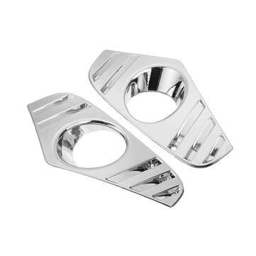 Car ABS Chrome Front Fog Lamp Cover Trim 2Pcs For Toyota RAV4 2019 2020  (COLOR.: SILVER)