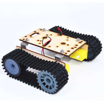 Small Hammer DIY Smart Wooden RC Robot Tank With Plastic Crawler Belt TT Motor For Arduino UNO