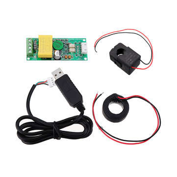 PZEM-004T 0-100A AC220 TTL Serial Communication Module Voltage Current Power Frequ...