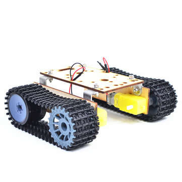 Small Hammer DIY Smart Wooden RC Robot Tank With Plastic Crawler Belt TT Motor For Arduino UNO