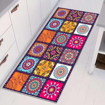 Floor Mat Rugs Non-slip Kitchen Home Bathroom Door Entrance Carpet Bohemian 40*60... (size: 60*90cm)