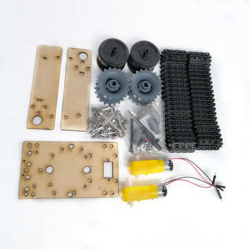 Small Hammer DIY Smart Wooden RC Robot Tank With Plastic Crawler Belt TT Motor For Arduino UNO