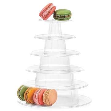 6 Tier Round Dessert Stand Cupcake Holder Clear Acrylic Birthday Wedding Decorations