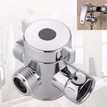 3 Way Shower Diverter Chrome G1/2 Inch T-Adapter Shower Components Adjustable Valve Adapter