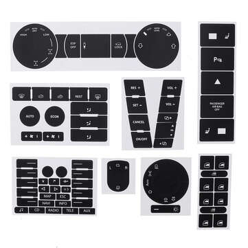 Car Matte Black Worn Button Repair Kit Stickers Decals For VW Volkswagen Touareg 20042009
