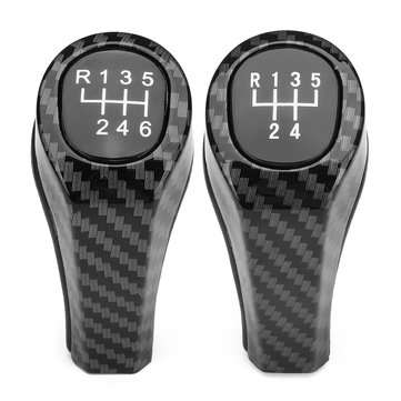 Car 5/6 Speed Carbon Fiber Color Manual Gear Shift Stick Knob For BMW E90 E91 E92... (SPEED: 6SPEED)