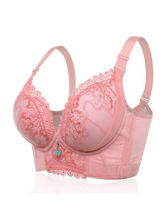 Jacquard Embroidery Push Up Wireless (CUP: A | BAND SIZE: 32 | COLOR: PINK)