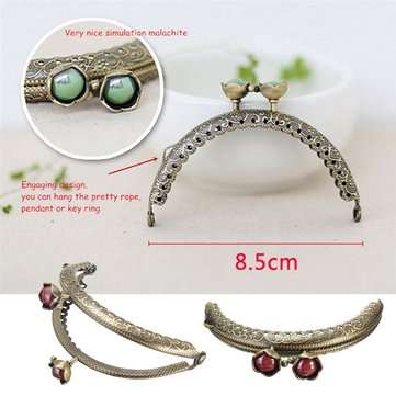 5Pcs Bronze Metal Purse Bag Frame Kiss Clasp Lock Arch Tone Wallet Clip