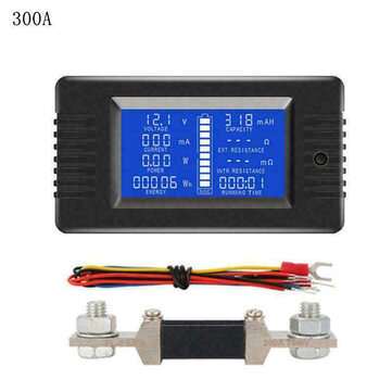 DC Multifunction Battery Monitor Meter 50A/200A/300A LCD Display Digital Current ... (CURRENT: 300A)