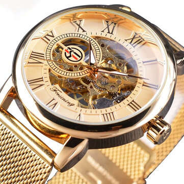 Forsining GMT1040 Fashion Men Automatic Watch Luminous Display Transparent Mesh Mecha... (NO.: NO.3)