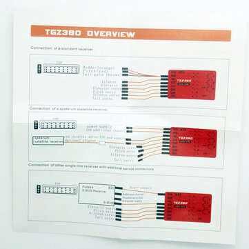 TGZ380 3 Axis Gyro Flybarless System for Align T-REX RC Helicopter