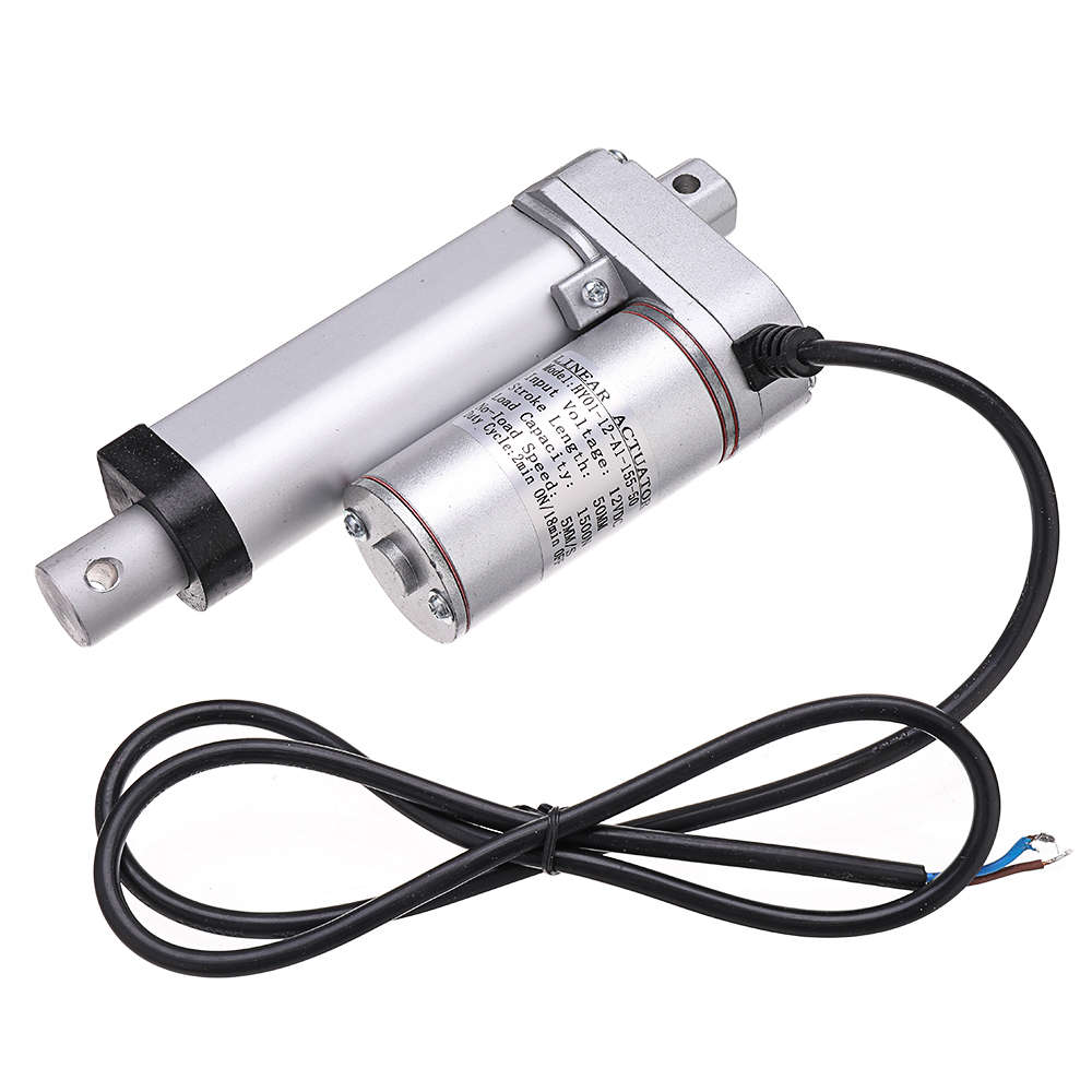 DC 12V 1500N 50/100/150/200/250mm Stroke Tubular Motor Electric Linear Actuator Adjust (Length 50mm)